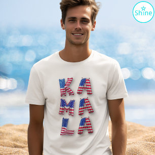 T-shirt En Tri-matière Kamala Harris Democrats États-Unis Pavillon Alphab
