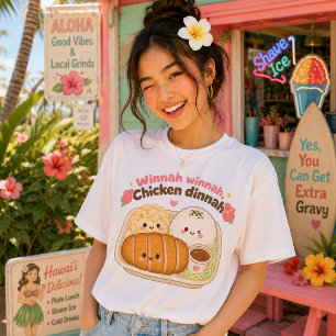 T-shirt En Tri-matière Kawaii Hawaii - Dîner au poulet