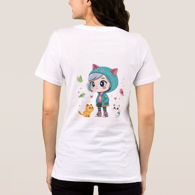 T-shirt En Tri-matière Kawaii Pet Harmony (Verso)