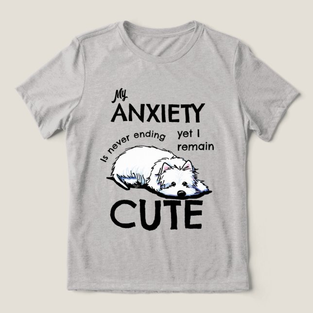 T-shirt En Tri-matière KiniArt Westie Anxiété (Design Recto)