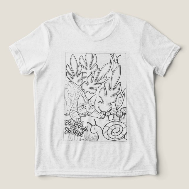 T-shirt En Tri-matière Kitty avec un escargot (Design Recto)