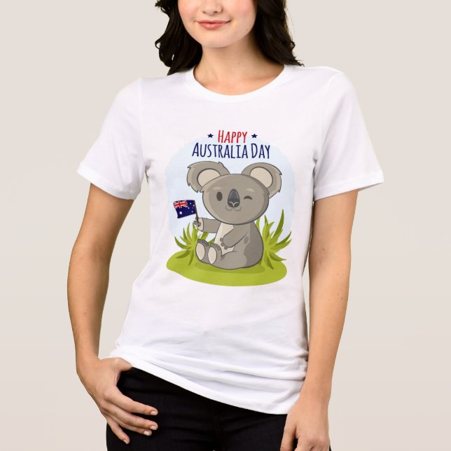 T-shirt En Tri-matière Koala Joyeux Australia Day | Vacances (Recto)