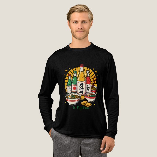 T-shirt En Tri-matière Korean Pop Culture Chest Print (Recto complet)