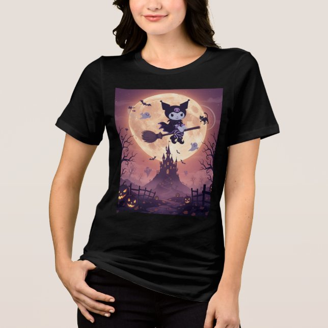 T-shirt En Tri-matière Kuromi On Halloween Night (Recto)