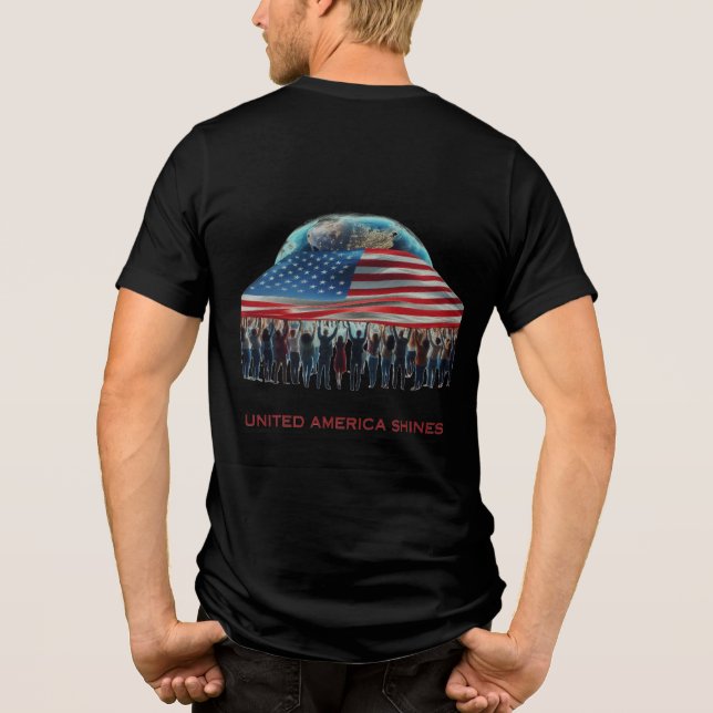 T-shirt En Tri-matière La force de l'Amérique brille (Verso)