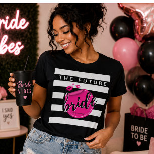 T-shirt En Tri-matière La future mariée White Glam Bachelorette