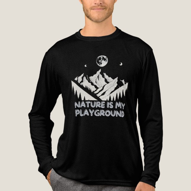 T-shirt En Tri-matière La nature est mon terrain de jeu (Recto)