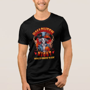 T-shirt En Tri-matière La Nuit D'Halloween Il N'Y A Nulle Part Où Se Cach