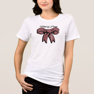 T-shirt En Tri-matière La servante d'honneur Pink Polka Dot Bow Personnal