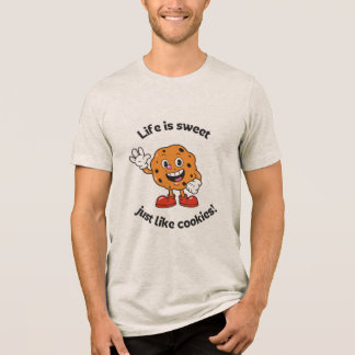 T-shirt En Tri-matière La vie est douce tout comme les cookies ! hors Wai