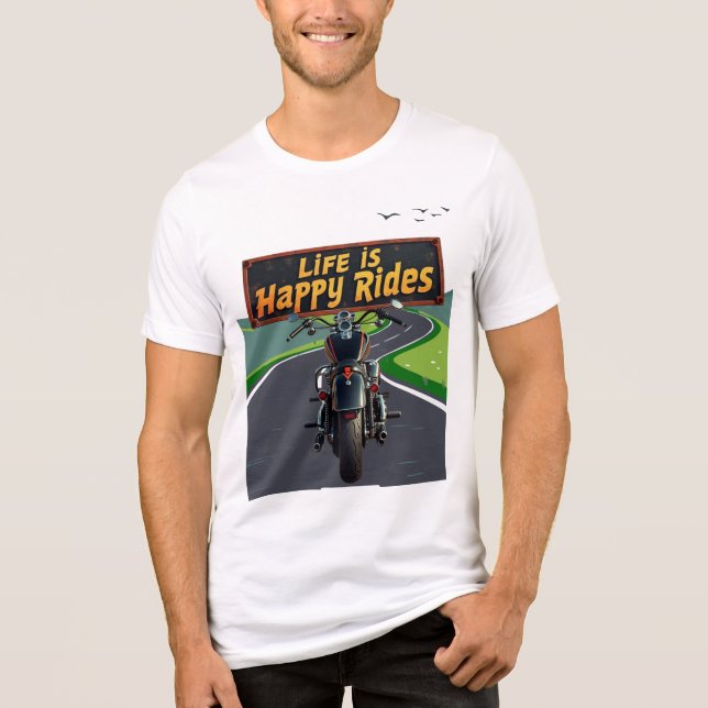 T-shirt En Tri-matière La vie est joyeuse Balades Biker Tee (Recto)