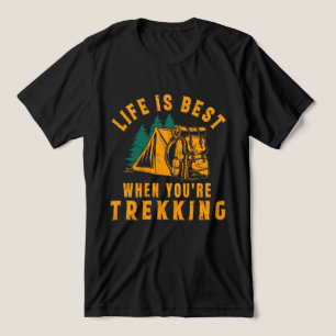T-shirt En Tri-matière La vie est meilleure quand vous trekking