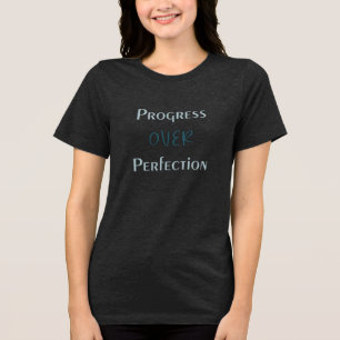 T-shirt En Tri-matière L'art de lettrage sarcelle gras inspirant « Progrè