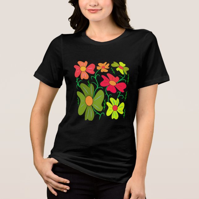 T-shirt En Tri-matière L'art floral (Recto)