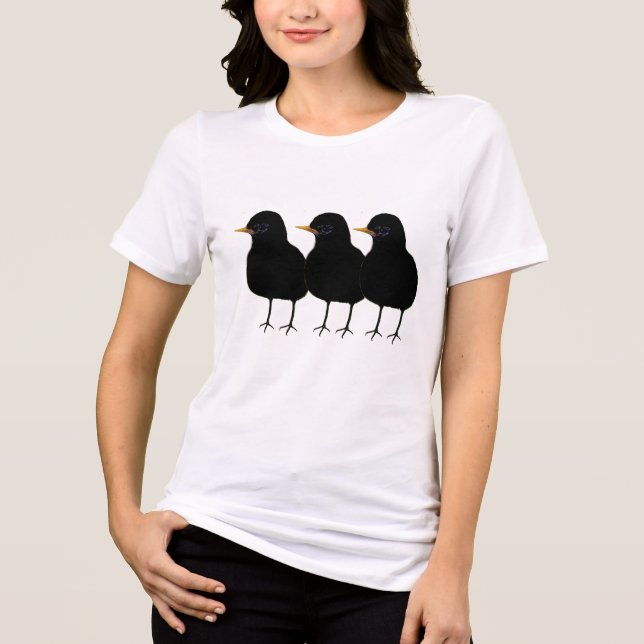 T-shirt En Tri-matière Lauréat du prix TBA 3 Robins noirs (Recto)