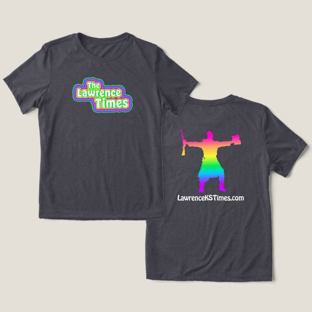 T-shirt En Tri-matière Lawrence Times super femme - charbon de bois (Design Recto & Verso)