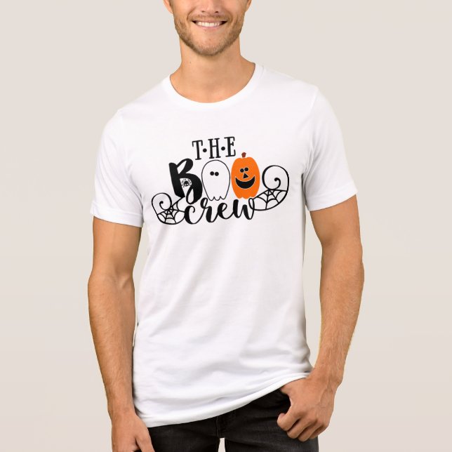 T-shirt En Tri-matière Le Citrouille fantôme d'Halloween du Boo Crew (Recto)