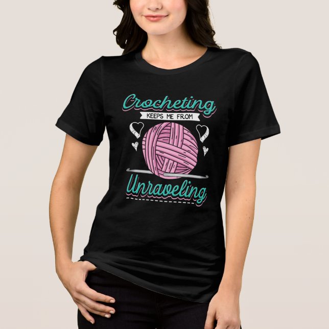 T-shirt En Tri-matière Le Crochet M'Empêche De Me Démêler (Recto)