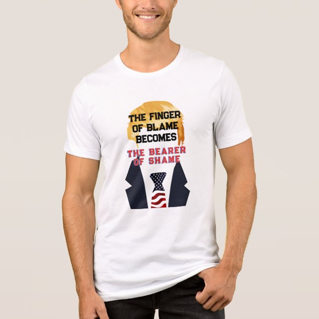 T-shirt En Tri-matière Le Doigt De La Responsabilité De Trump (Recto)