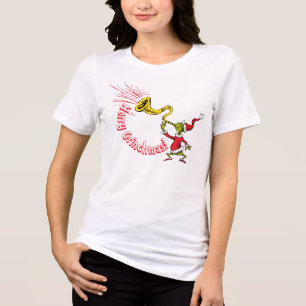T-shirt En Tri-matière Le Grinch sonnant de la corne joyeuse de Grinchmas