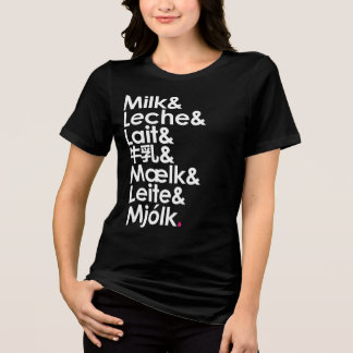 T-shirt En Tri-matière Le Lait Est Notre Langage D'Amour