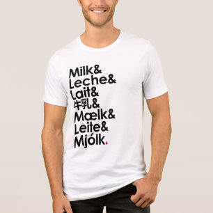 T-shirt En Tri-matière Le Lait Est Notre Langage D'Amour (Blanc)