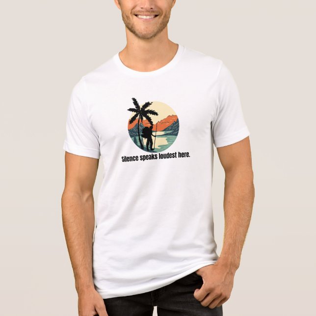 T-shirt En Tri-matière Le silence parle le plus fort ici (Recto)