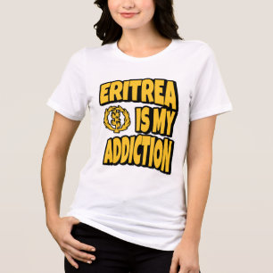 T-shirt En Tri-matière L'Erythrée est ma dépendance Love L'Erythrée Drape