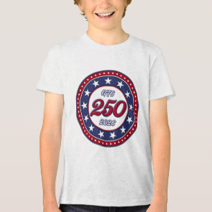 T-shirt En Tri-matière Les 250 ans d'Amérique avec le drapeau des États-U