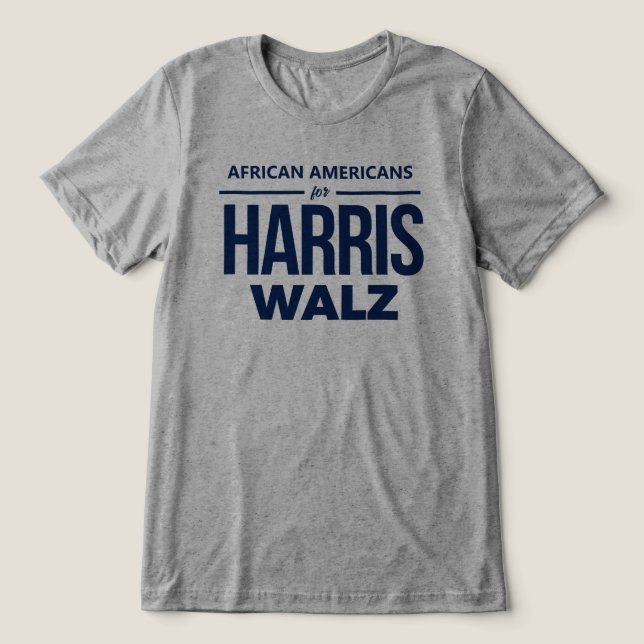 T-shirt En Tri-matière Les Afro-Américains pour Harris Walz (Design Recto)