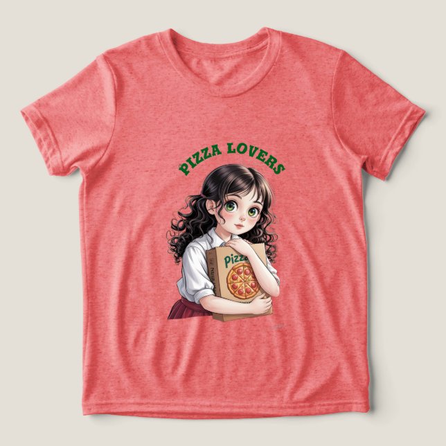 T-shirt En Tri-matière Les amateurs de pizzas (Design Recto)
