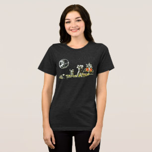 T-shirt En Tri-matière Les astronautes rétro sur la Lune