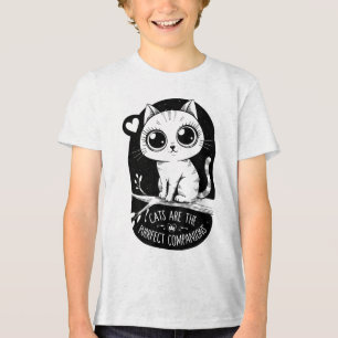 T-shirt En Tri-matière Les Chats Sont Les Compagnons Appropriés
