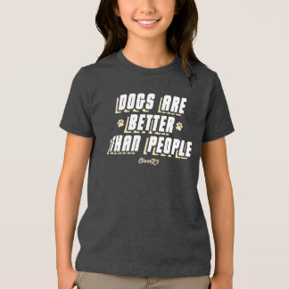 T-shirt En Tri-matière Les Chiens Sont Meilleurs [Wht/Crm]