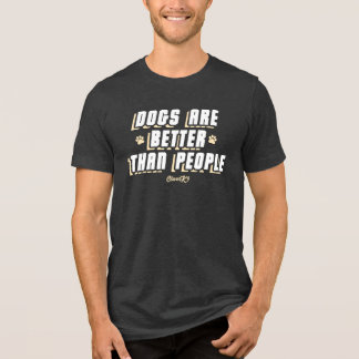 T-shirt En Tri-matière Les Chiens Sont Meilleurs [Wht/Crm]