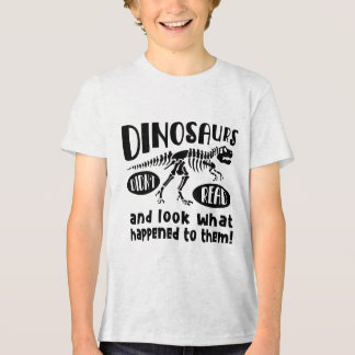 T-shirt En Tri-matière Les dinosaures n'ont pas lu (personnalisable)