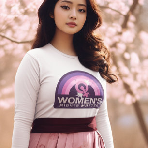 T-shirt En Tri-matière Les droits des femmes comptent Long Sleeve Feminis