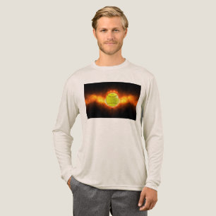 T-shirt En Tri-matière Les flammes de balle rapide de softball jaune de S