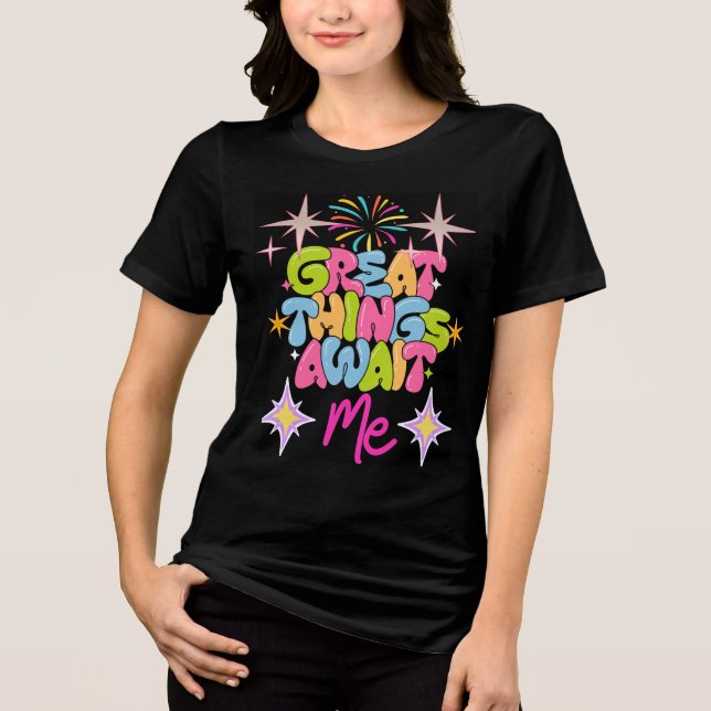 T-shirt En Tri-matière Les grandes choses m'attendent T-shirt - Motivatio (Recto)