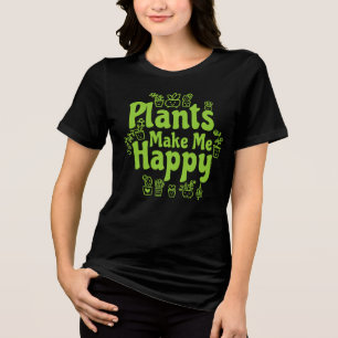 T-shirt En Tri-matière Les plantes me rendent heureux 