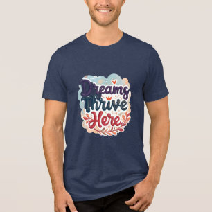 T-shirt En Tri-matière Les rêves prospèrent ici - Abstraits dynamiques et