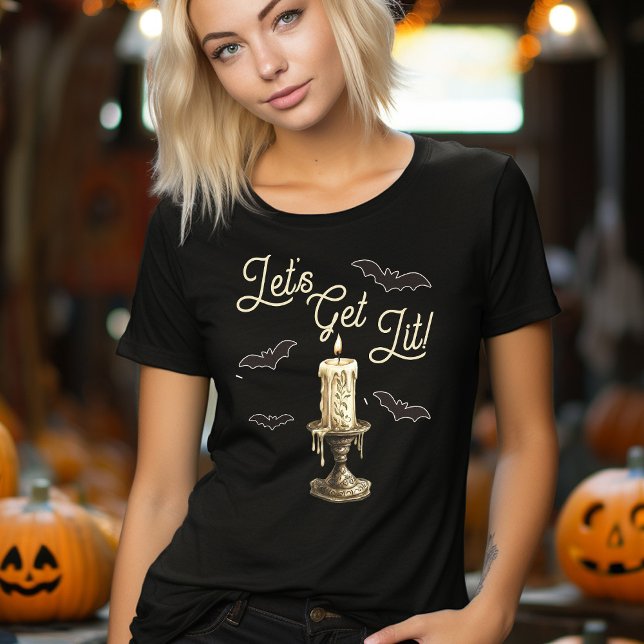 T-shirt En Tri-matière Let's Get Lit Funny Halloween  (Let's Get Lit Funny Halloween Shirt)
