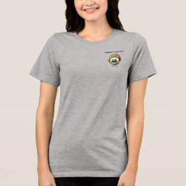 T-SHIRT EN TRI-MATIÈRE LETTRE BLANCHE INSULAIRE FÉMININE