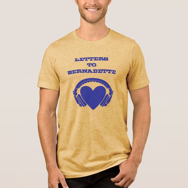 T-shirt En Tri-matière Lettres à Bernadette Jaune & Bleu (Recto)