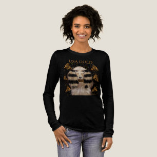 T-SHIRT EN TRI-MATIÈRE LÉVRIER AFGHAN OR