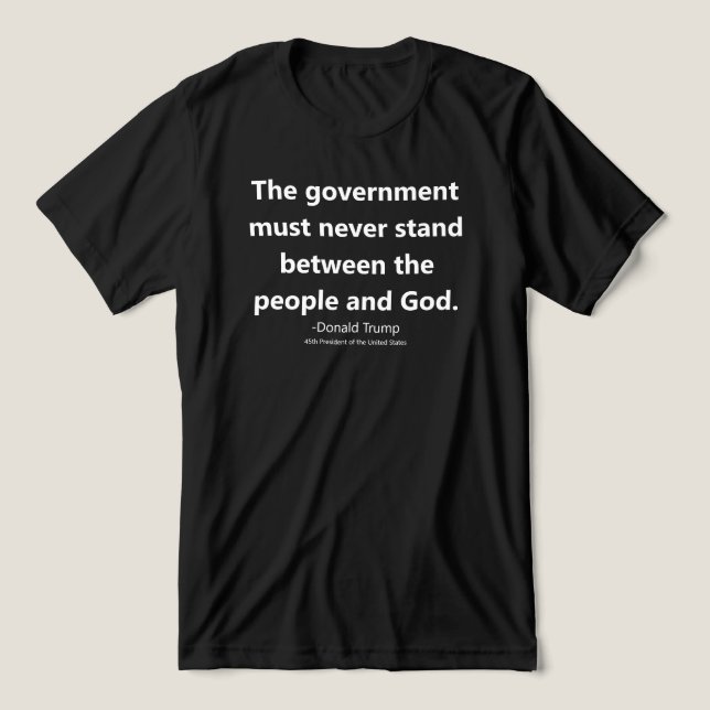 T-shirt En Tri-matière Liberté de religion Citation de Donald Trump (Design Recto)