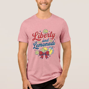 T-shirt En Tri-matière Liberté et limonade patriotique citron vecteur T-s