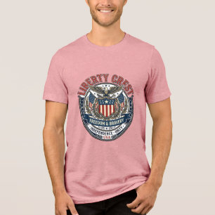 T-shirt En Tri-matière Liberty Crest Patriotique Patriotique Héraldique B