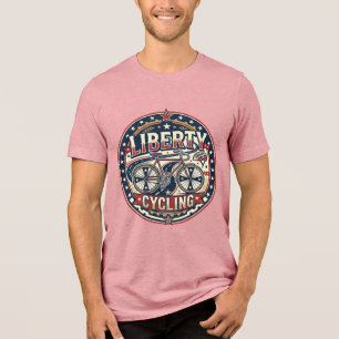 T-shirt En Tri-matière Liberty Cyclisme Patriotique Patriotique Cyclisme