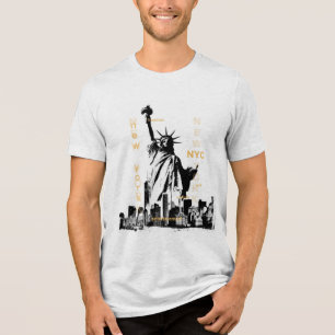 T-shirt En Tri-matière Liberty Statue Nyc Mens Manches courtes de haute q